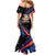 Personalized America History Began 4th of July Family Matching Mermaid Dress and Hawaiian Shirt Fire Bald Eagle US Flag