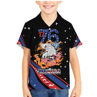 Personalized America History Began 4th of July Family Matching Mermaid Dress and Hawaiian Shirt Fire Bald Eagle US Flag