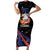 Personalized America History Began 4th of July Family Matching Short Sleeve Bodycon Dress and Hawaiian Shirt Fire Bald Eagle US Flag