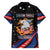 Personalized America History Began 4th of July Family Matching Tank Maxi Dress and Hawaiian Shirt Fire Bald Eagle US Flag