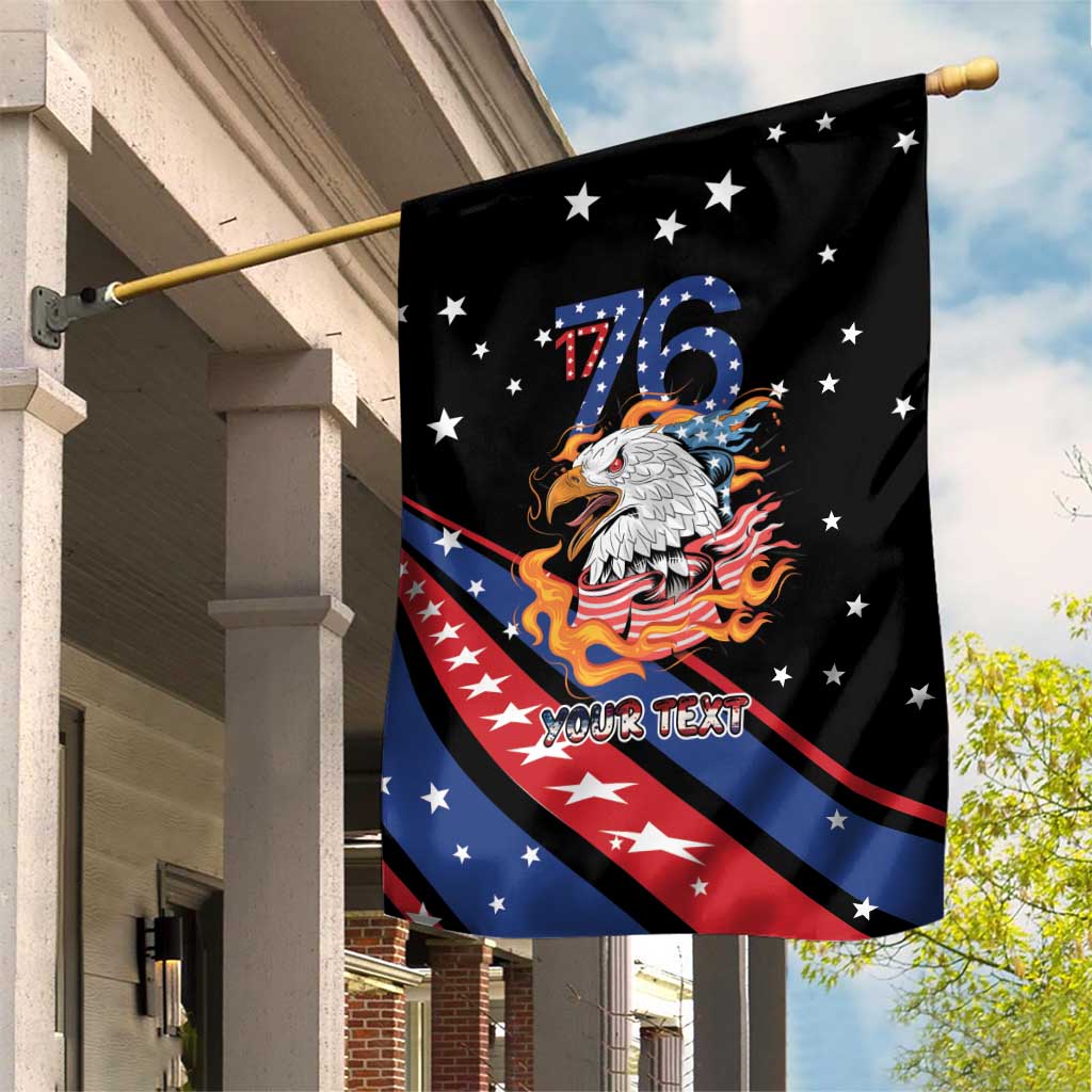 Personalized America History Began 4th of July Garden Flag Fire Bald Eagle US Flag