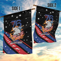 Personalized America History Began 4th of July Garden Flag Fire Bald Eagle US Flag