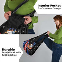 Personalized America History Began 4th of July Grocery Bag Fire Bald Eagle US Flag