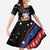 Personalized America History Began 4th of July Kid Short Sleeve Dress Fire Bald Eagle US Flag