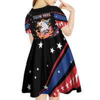 Personalized America History Began 4th of July Kid Short Sleeve Dress Fire Bald Eagle US Flag
