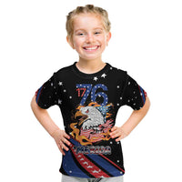 Personalized America History Began 4th of July Kid T Shirt Fire Bald Eagle US Flag