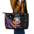 Personalized America History Began 4th of July Leather Tote Bag Fire Bald Eagle US Flag