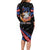 Personalized America History Began 4th of July Long Sleeve Bodycon Dress Fire Bald Eagle US Flag