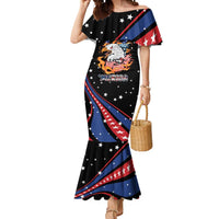 Personalized America History Began 4th of July Mermaid Dress Fire Bald Eagle US Flag