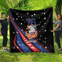 Personalized America History Began 4th of July Quilt Fire Bald Eagle US Flag