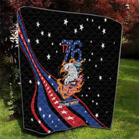 Personalized America History Began 4th of July Quilt Fire Bald Eagle US Flag