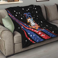 Personalized America History Began 4th of July Quilt Fire Bald Eagle US Flag