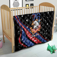 Personalized America History Began 4th of July Quilt Fire Bald Eagle US Flag