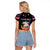 Personalized America History Began 4th of July Raglan Cropped T Shirt Fire Bald Eagle US Flag