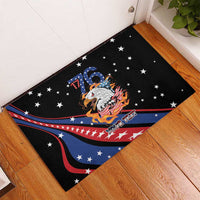 Personalized America History Began 4th of July Rubber Doormat Fire Bald Eagle US Flag