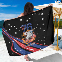 Personalized America History Began 4th of July Sarong Fire Bald Eagle US Flag