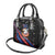 Personalized America History Began 4th of July Shoulder Handbag Fire Bald Eagle US Flag