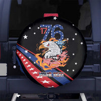 Personalized America History Began 4th of July Spare Tire Cover Fire Bald Eagle US Flag