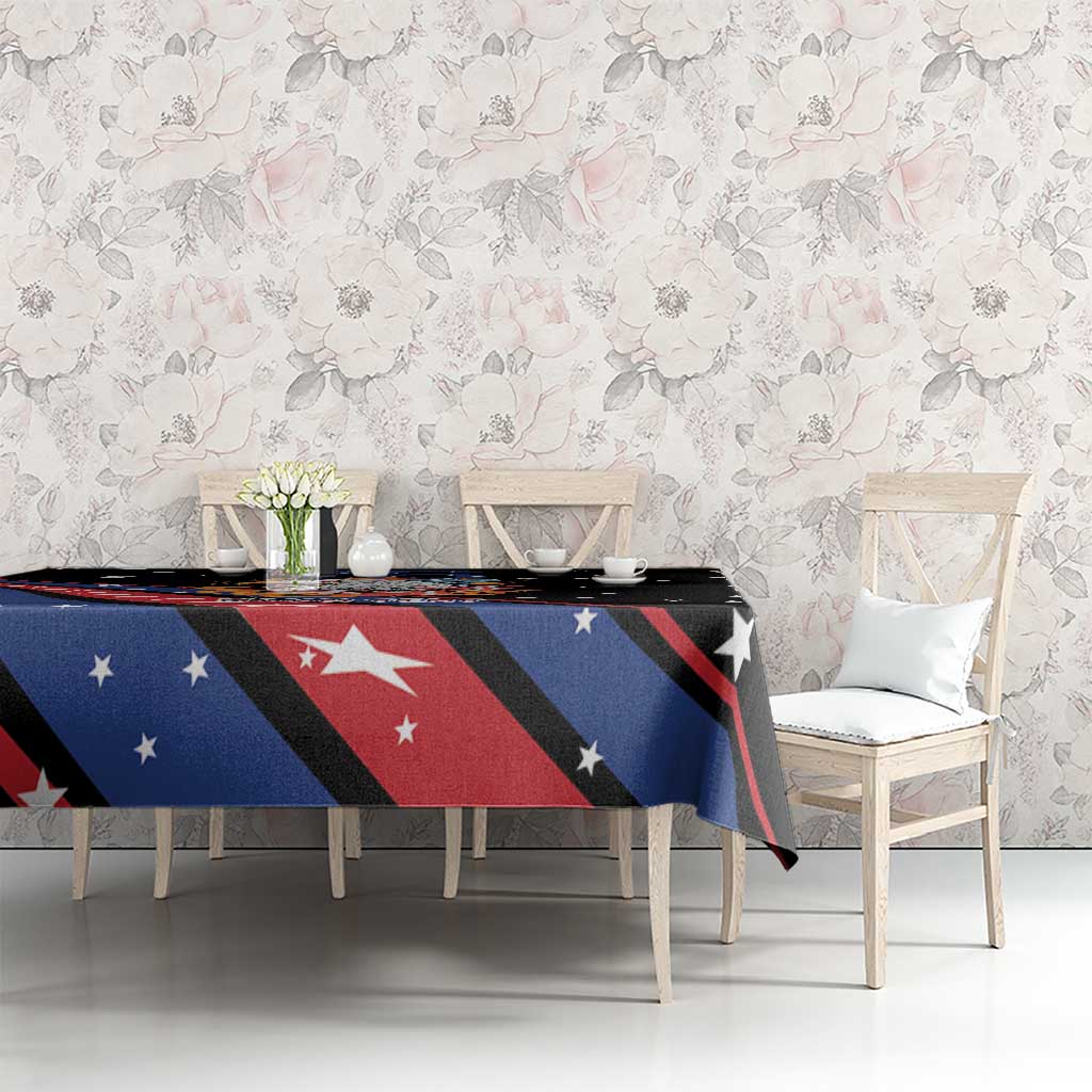 Personalized America History Began 4th of July Tablecloth Fire Bald Eagle US Flag