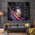 Personalized America History Began 4th of July Tapestry Fire Bald Eagle US Flag