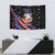 Personalized America History Began 4th of July Tapestry Fire Bald Eagle US Flag