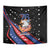 Personalized America History Began 4th of July Tapestry Fire Bald Eagle US Flag