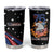 Personalized America History Began 4th of July Tumbler Cup Fire Bald Eagle US Flag