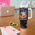 Personalized America History Began 4th of July Tumbler With Handle Fire Bald Eagle US Flag