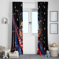 Personalized America History Began 4th of July Window Curtain Fire Bald Eagle US Flag