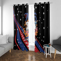 Personalized America History Began 4th of July Window Curtain Fire Bald Eagle US Flag