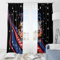 Personalized America History Began 4th of July Window Curtain Fire Bald Eagle US Flag