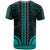 African Dashiki T Shirt With Polynesian Pattern - Teal - Wonder Print Shop