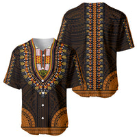 African Dashiki Baseball Jersey With Polynesian Pattern - Gold LT9 - Wonder Print Shop