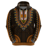African Dashiki Hoodie With Polynesian Pattern - Gold - Wonder Print Shop