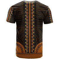 African Dashiki T Shirt With Polynesian Pattern - Gold - Wonder Print Shop