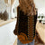 African Dashiki Women Casual Shirt With Polynesian Pattern - Gold - Wonder Print Shop