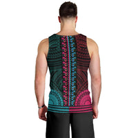 african-dashiki-men-tank-top-with-polynesian-pattern-half-teal-and-pink