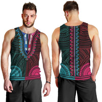 african-dashiki-men-tank-top-with-polynesian-pattern-half-teal-and-pink
