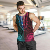 african-dashiki-men-tank-top-with-polynesian-pattern-half-teal-and-pink