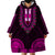 African Dashiki Wearable Blanket Hoodie With Polynesian Pattern - Pink - Wonder Print Shop