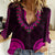 African Dashiki Women Casual Shirt With Polynesian Pattern - Pink - Wonder Print Shop