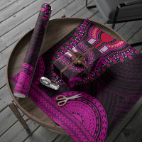 African Dashiki and Polynesian Pattern Wrapping Paper Pink - Wonder Print Shop
