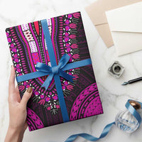 African Dashiki and Polynesian Pattern Wrapping Paper Pink - Wonder Print Shop