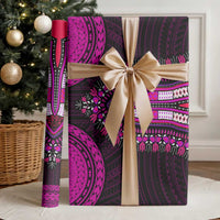 African Dashiki and Polynesian Pattern Wrapping Paper Pink - Wonder Print Shop