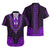 African Dashiki Hawaiian Shirt With Polynesian Pattern - Purple - Wonder Print Shop