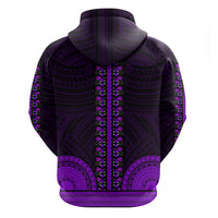 African Dashiki Hoodie With Polynesian Pattern - Purple - Wonder Print Shop