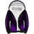 African Dashiki Sherpa Hoodie With Polynesian Pattern - Purple - Wonder Print Shop