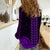 African Dashiki Women Casual Shirt With Polynesian Pattern - Purple - Wonder Print Shop