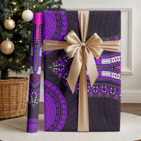 African Dashiki and Polynesian Pattern Wrapping Paper Purple - Wonder Print Shop
