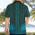 African Dashiki Hawaiian Shirt With Tapa Pattern - Teal - Wonder Print Shop